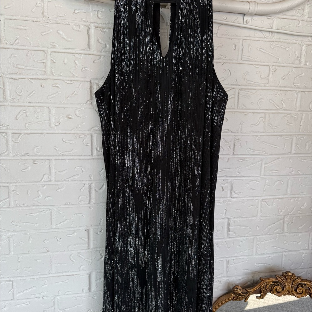 Candie's Black and Silver Backless Dress